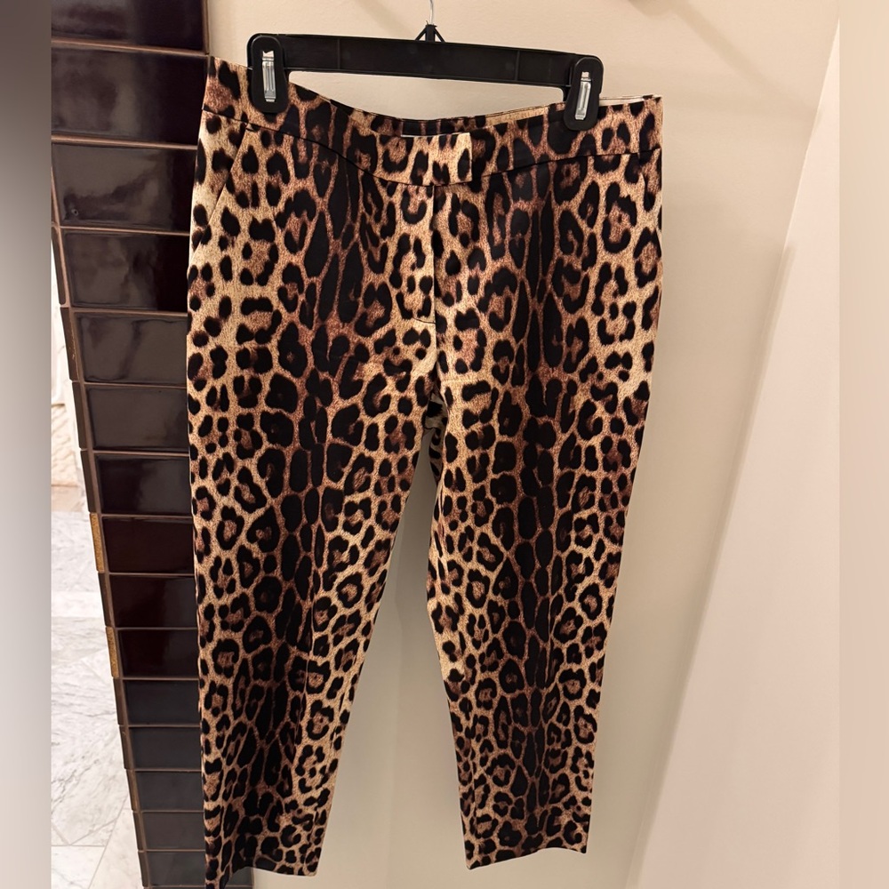 Moschino Leopard Print Cropped Pants